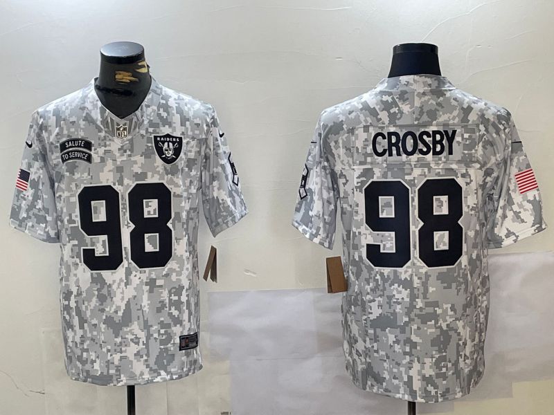 Men Oakland Raiders #98 Crosby Nike Arctic Camo 2024 Salute to Service Limited NFL Jersey->indianapolis colts->NFL Jersey